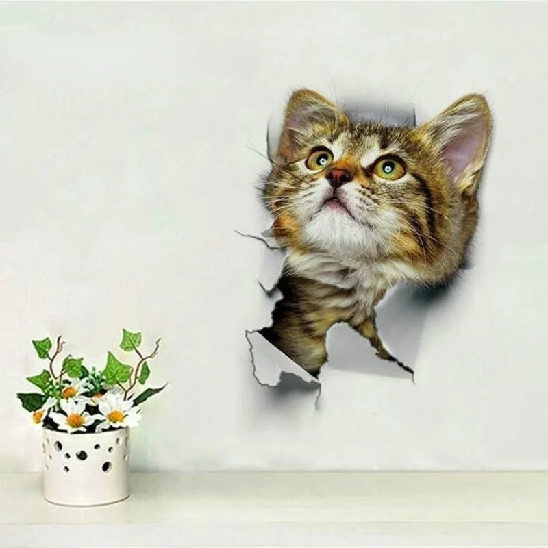 3pcs 3D Cute Cat Self-adhesive - đánh giá và giá Bedroom Furniture