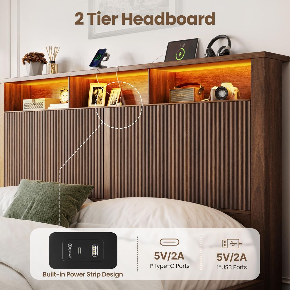 King Size Bed Frame and Headbo - đánh giá và giá King Size Bed Frame With Storage Drawers