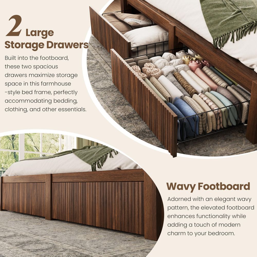 King Size Bed Frame and Headbo - đánh giá và giá King Size Bed Frame With Storage Drawers