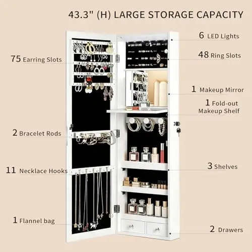 with Full Length Mirror, 6 Aut - đánh giá và giá Full Length Mirror Jewelry Armoire