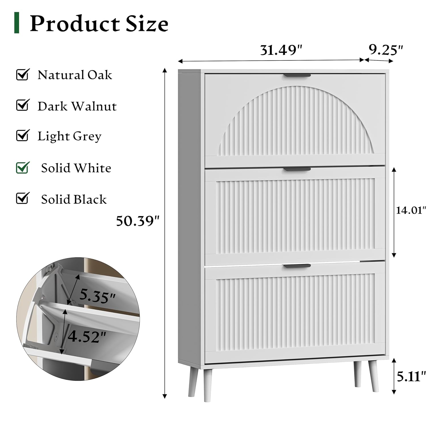 Shoe Cabinet 3 Flip Drawers, 5 - đánh giá và giá Shoe Rack Cabinet Narrow Entryway
