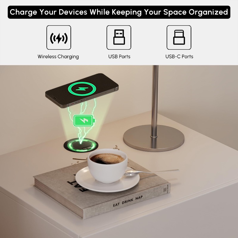 Set of 2 Floating Nightstands  - đánh giá và giá Floating Nightstand With Led Light