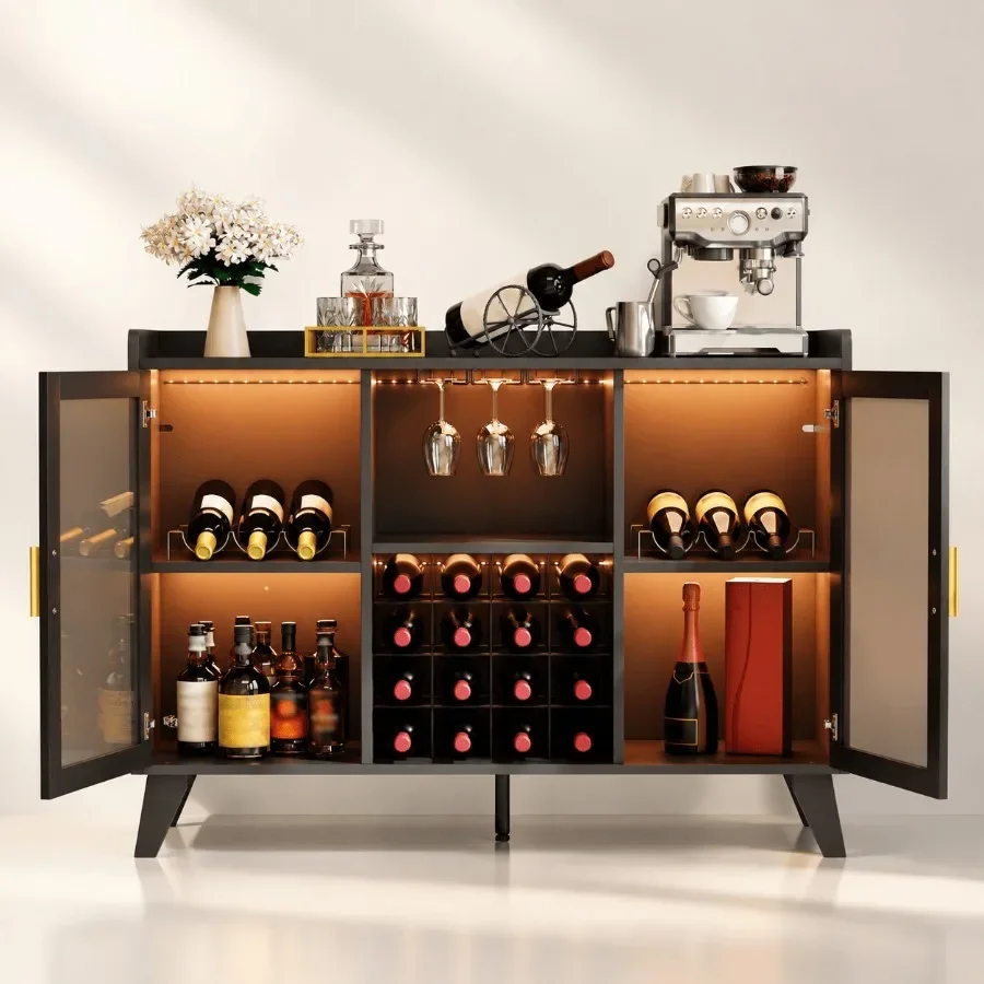Bar Cabinet with LED Lights fo - đánh giá và giá Storage