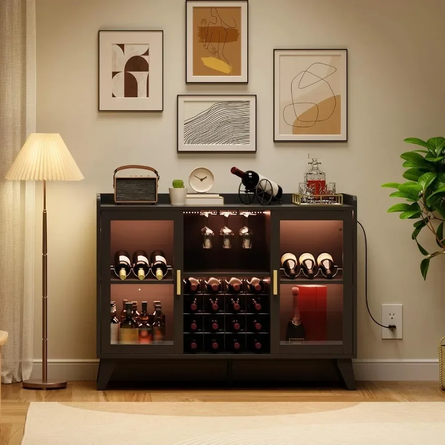 Bar Cabinet with LED Lights fo - đánh giá và giá Storage