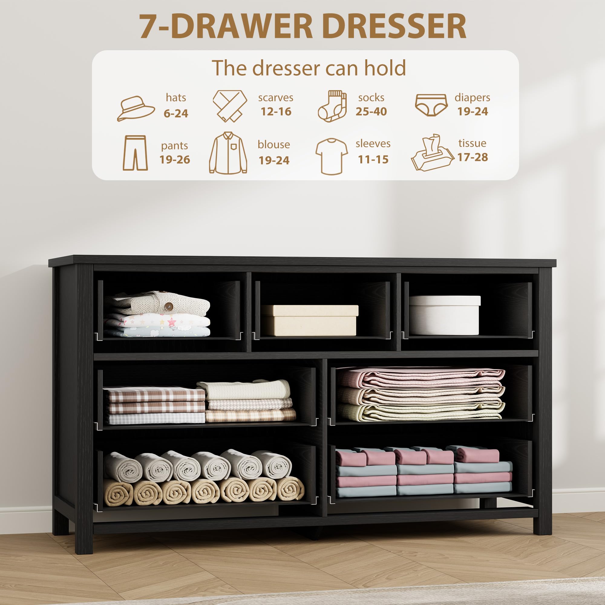 Garvee7 Drawer Dresser for Bed - đánh giá và giá Bedroom Furniture