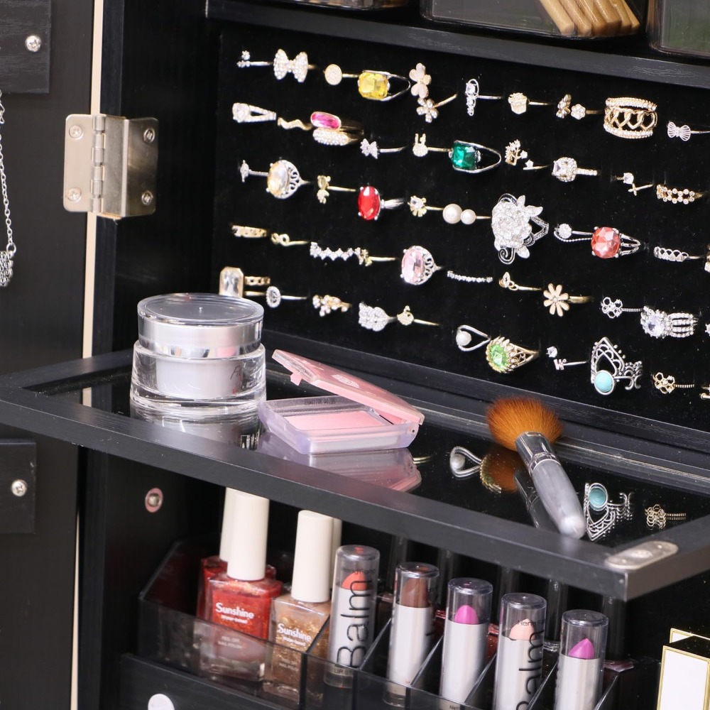 Lockable Standing Jewelry Armo - đánh giá và giá Full Length Mirror Jewelry Armoire