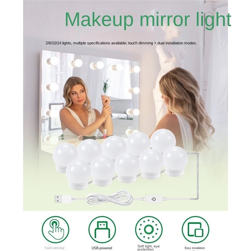USB Rechargeable LED Vanity Li - đánh giá và giá Dressing Table Vanity With Lighted Mirror