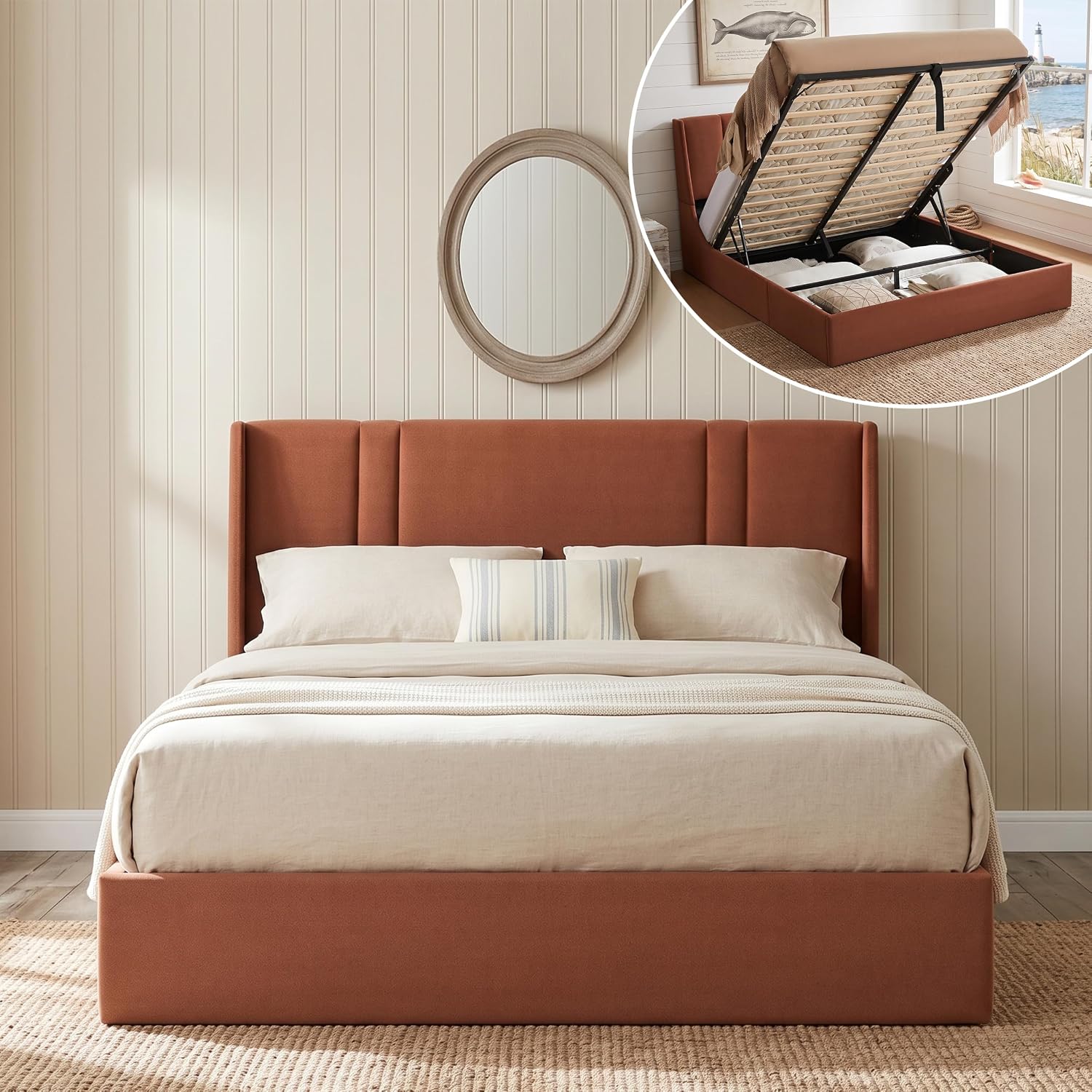 Queen Lift Up Storage Bed Fram - đánh giá và giá Gas Lift Storage Bed Hydraulic