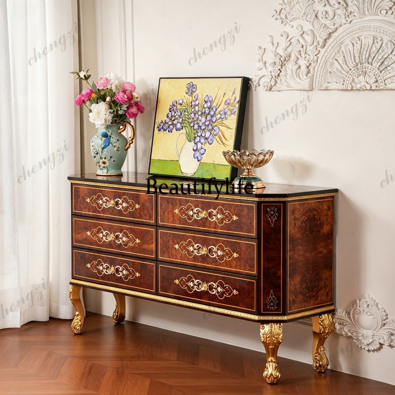 French retro solid wood large  - đánh giá và giá Storage