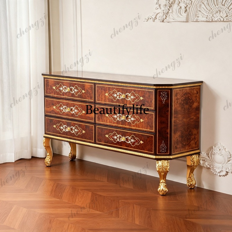 French retro solid wood large  - đánh giá và giá Storage