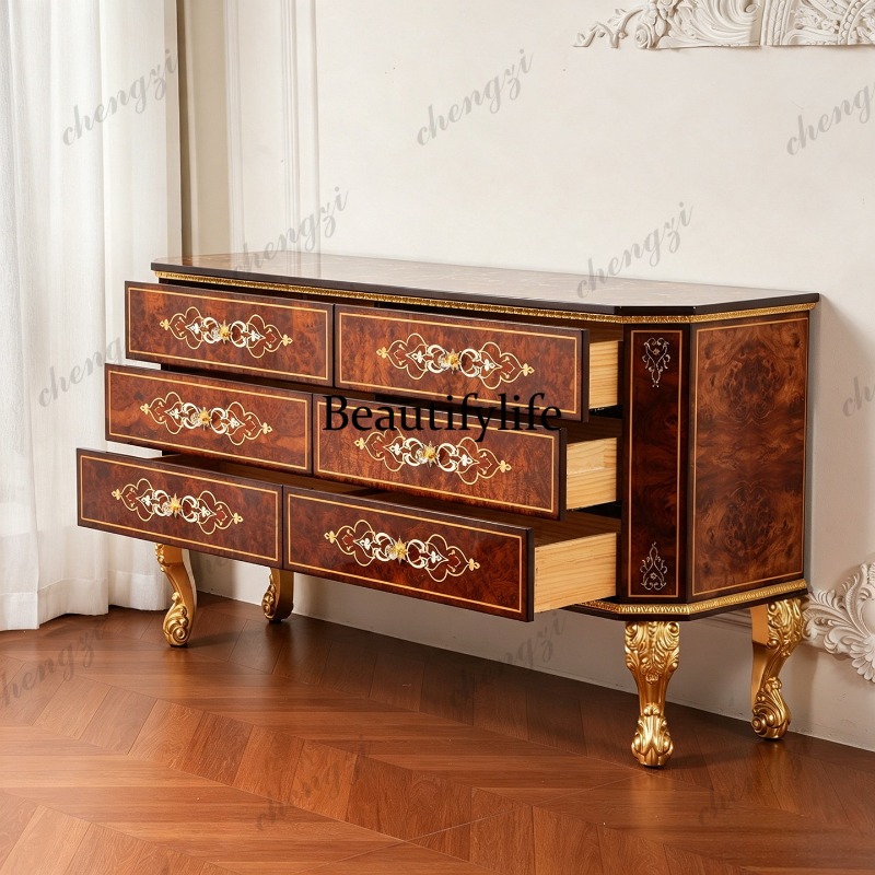 French retro solid wood large  - đánh giá và giá Storage