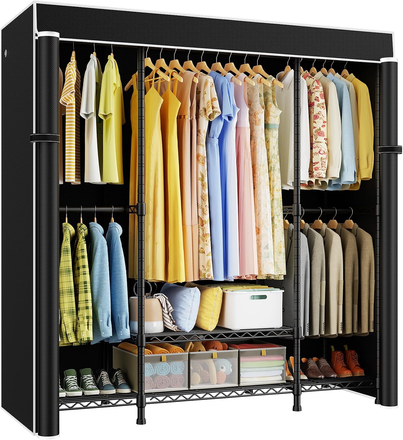 E3C Heavy Duty Portable Closet - đánh giá và giá Wardrobe Closet Portable Fabric Cover